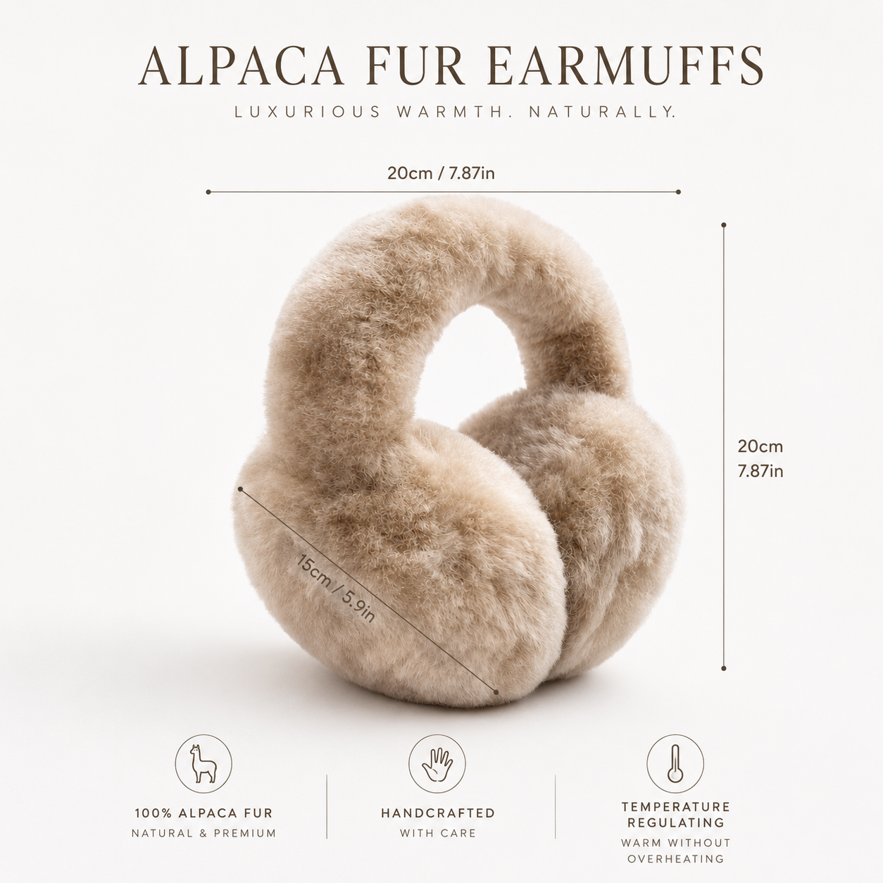 Alpaca Fur Ear Warmers