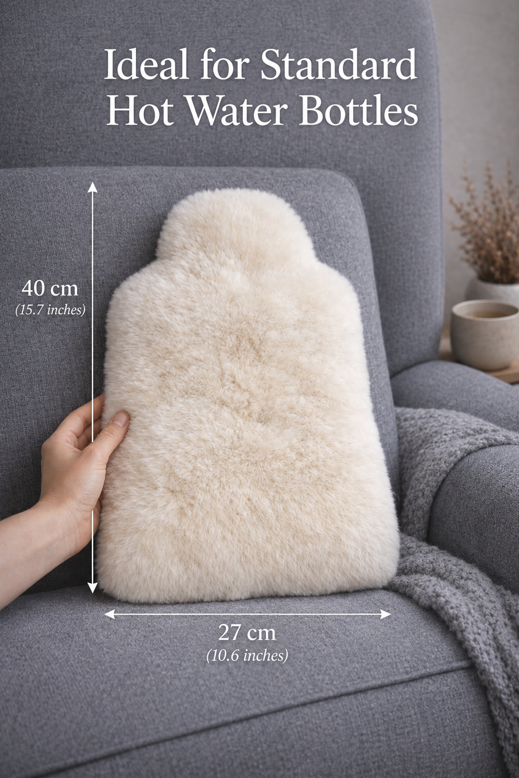 Luxury Alpaca Fur Hot Water Bottle Cover