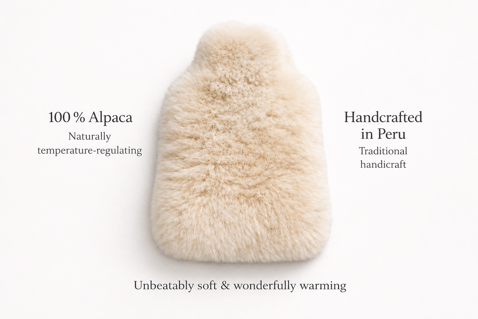 Luxury Alpaca Fur Hot Water Bottle Cover